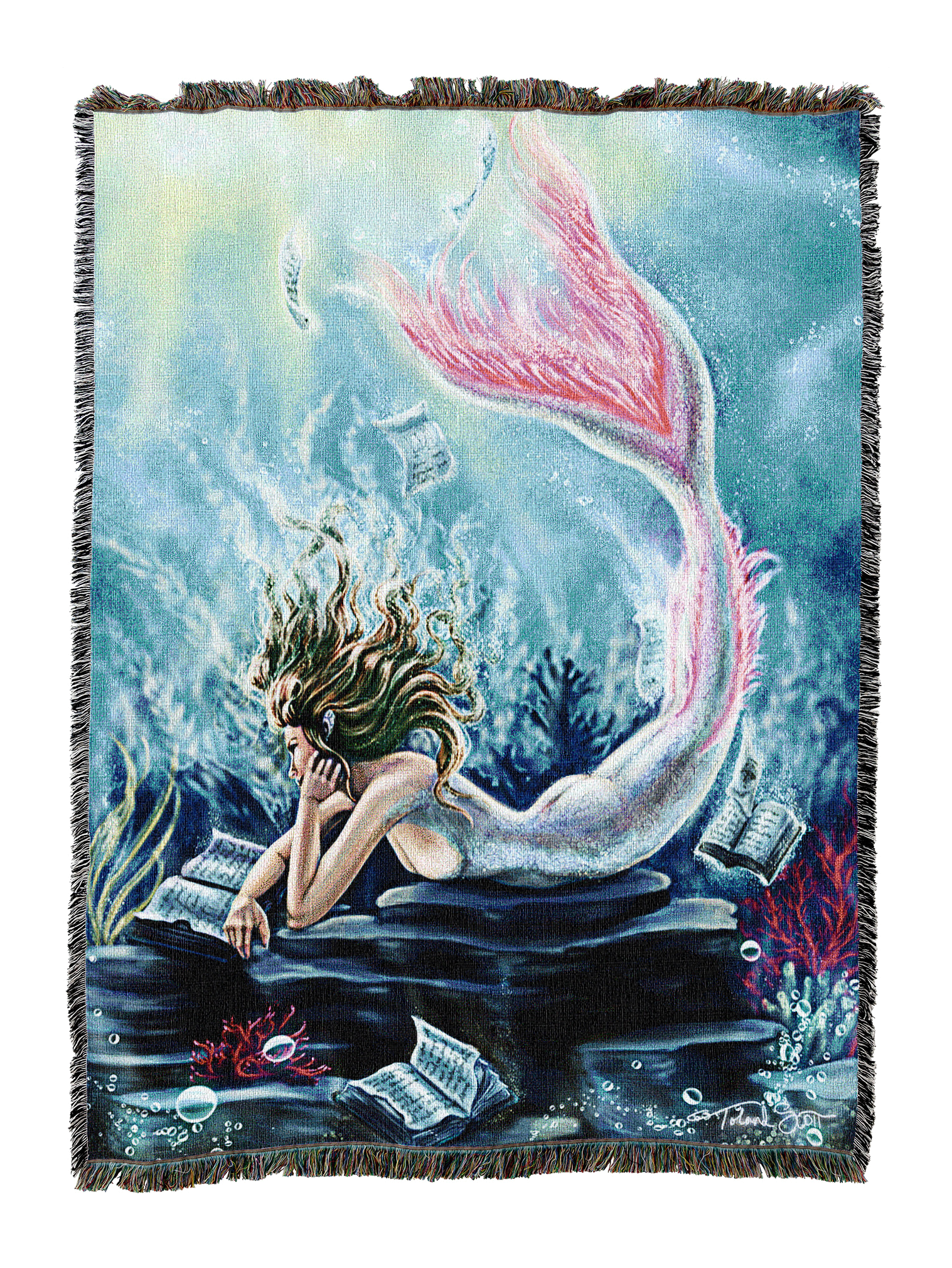 Lost Book Mermaid Blanket