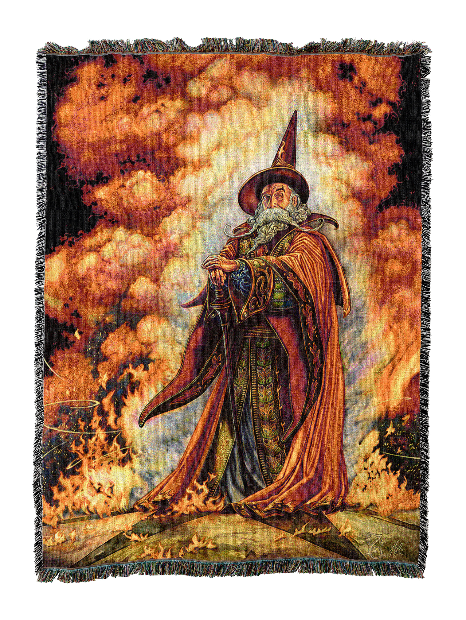 Fire Wizard Blanket