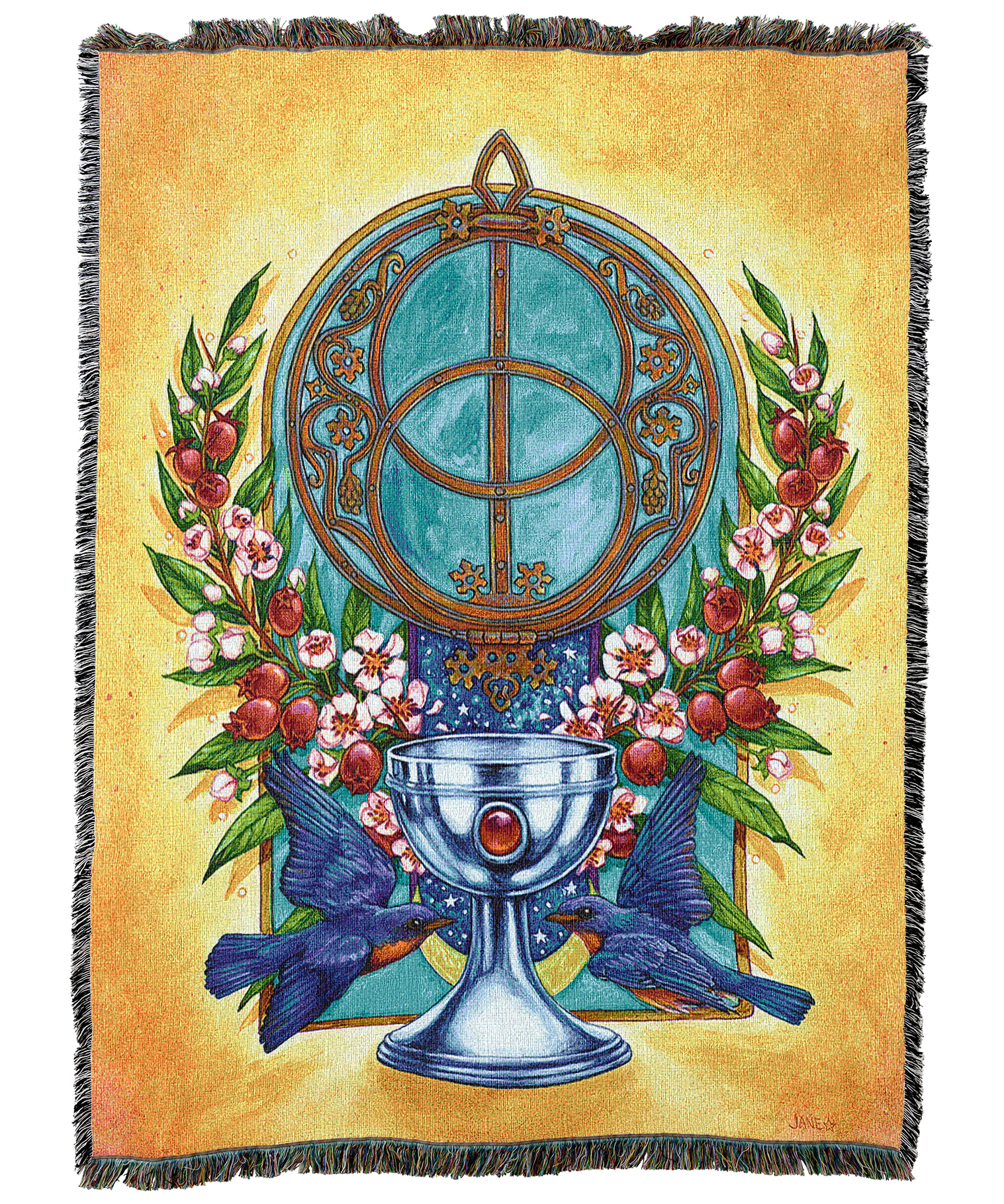 Chalice Well with Rowan Tree Blanket