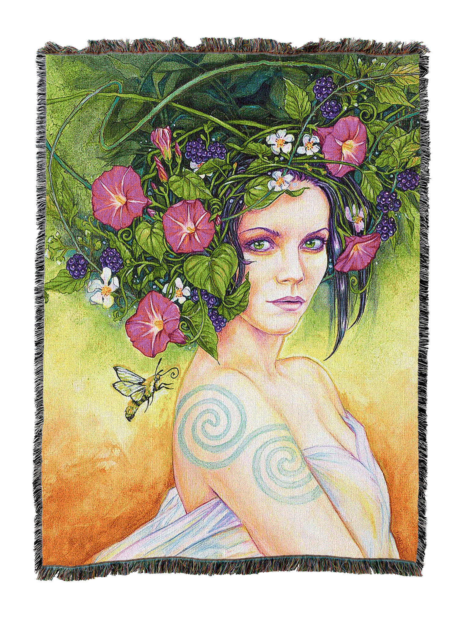 Celtic Woman And Moth Blanket