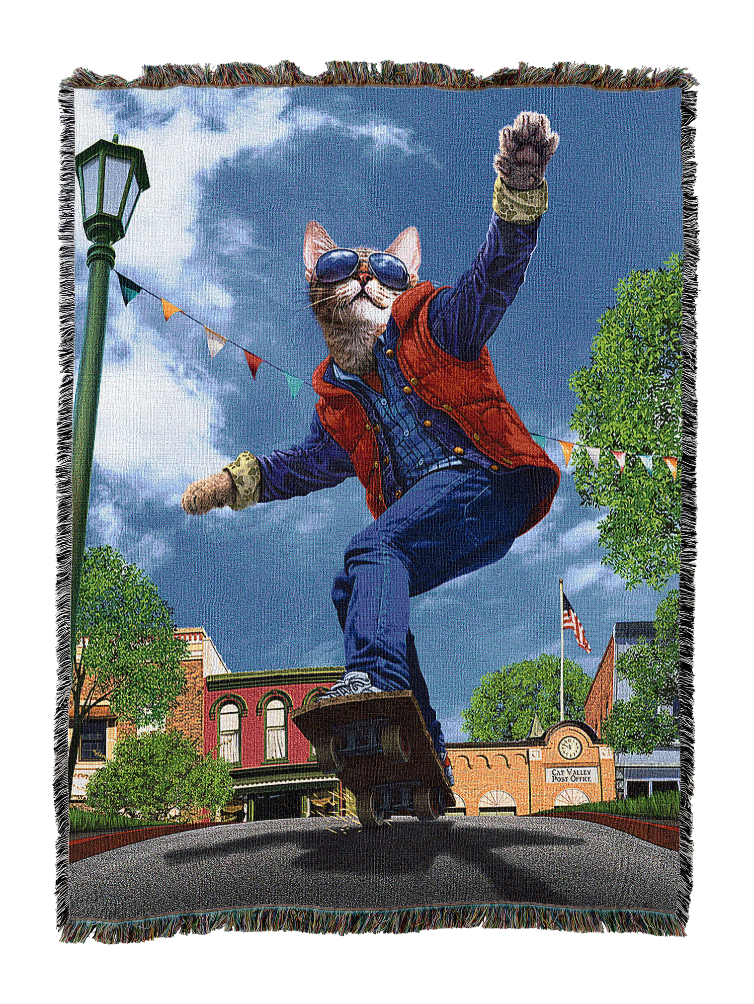 Cat To The Future Blanket