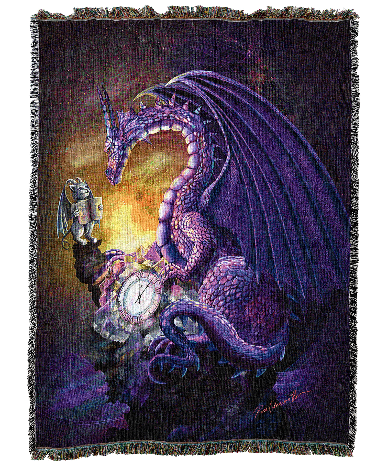 Time Dragon Amethyst Blanket