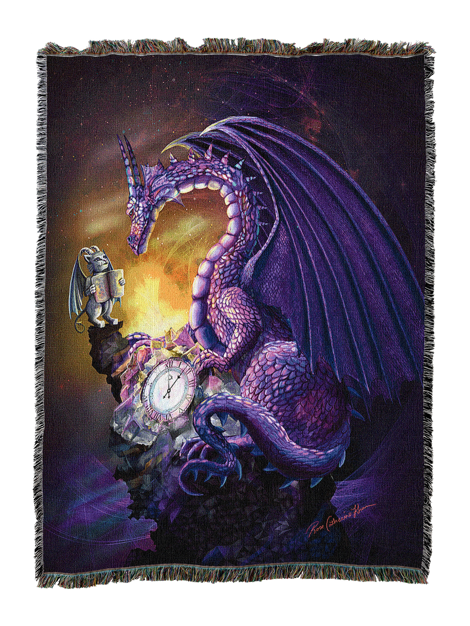 Time Dragon Amethyst Blanket