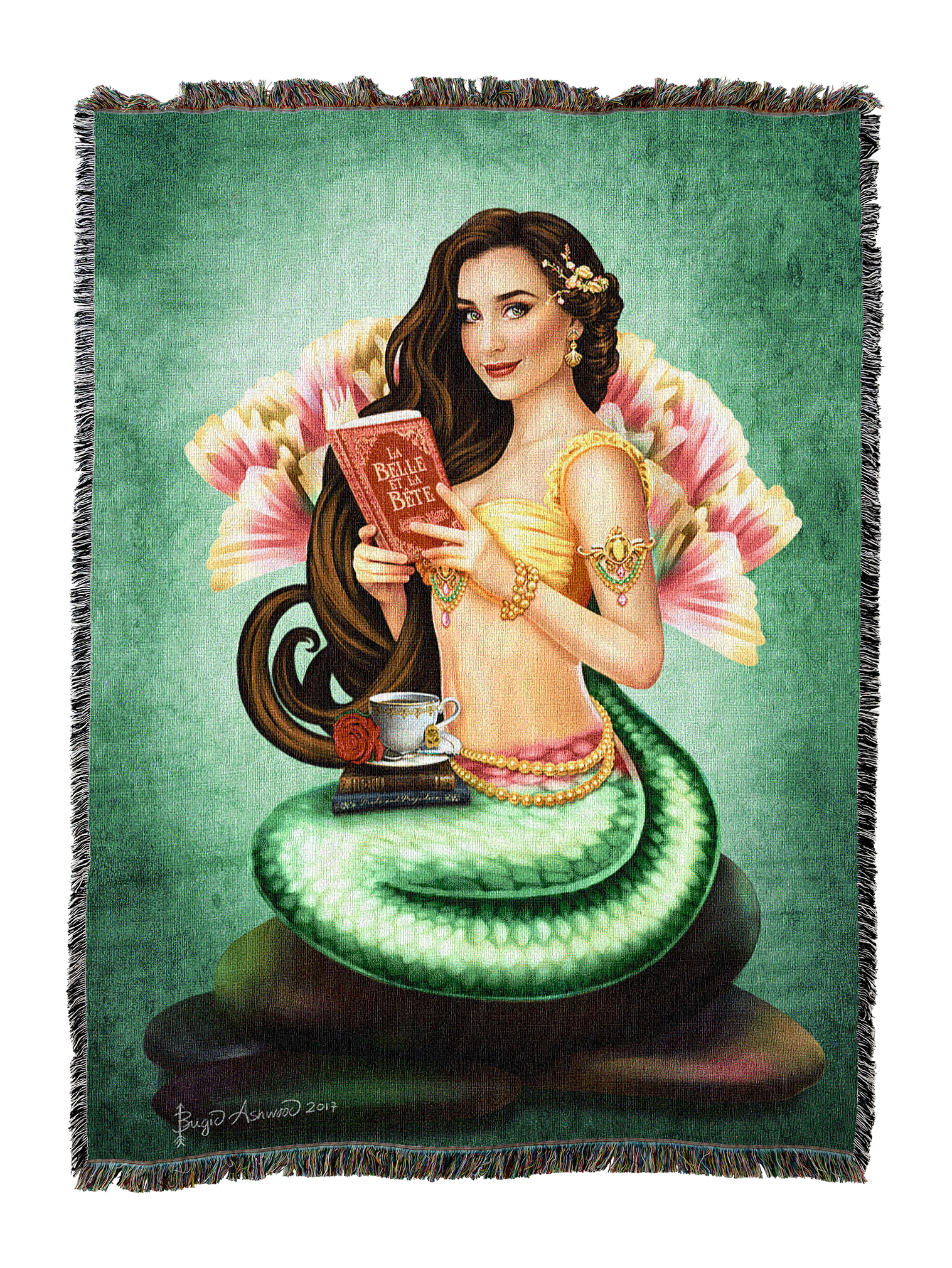 Mermaid Book Lover Blanket
