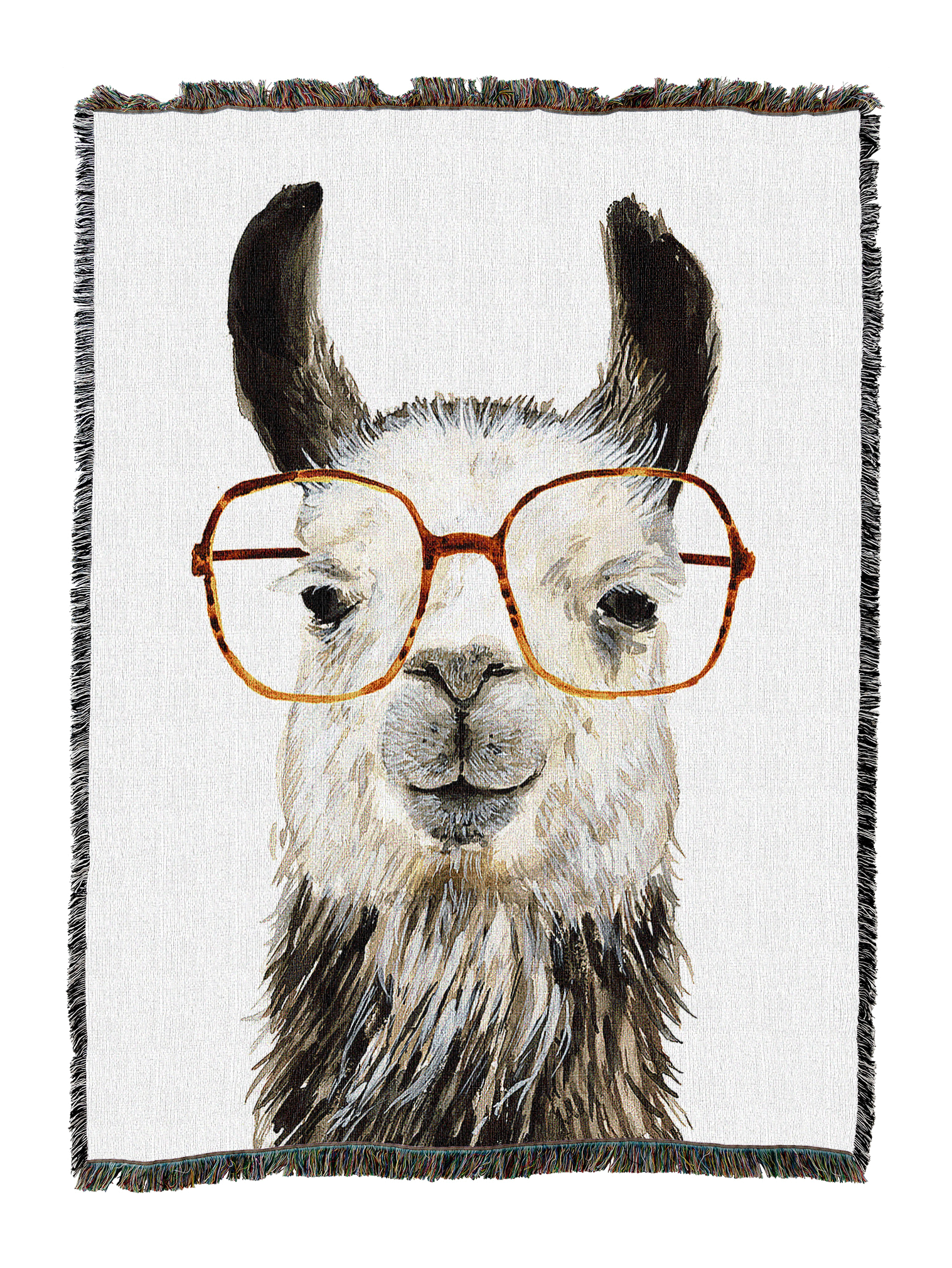 Llama With Glasses Blanket