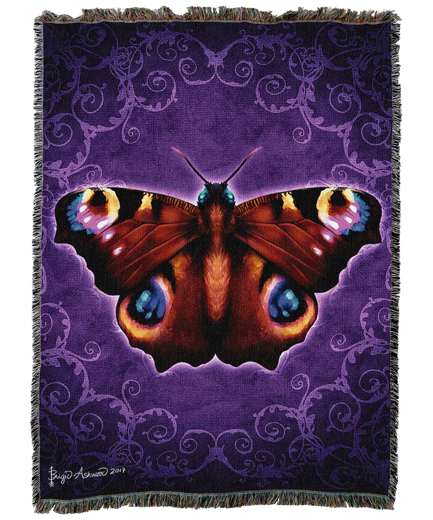 Peacock Butterfly Blanket