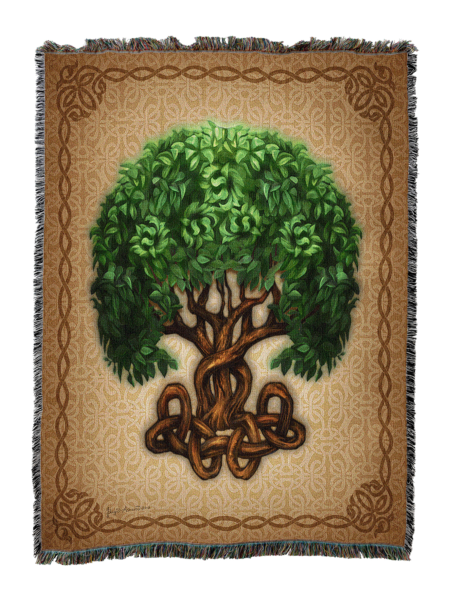 Tree Of Life Blue Blanket
