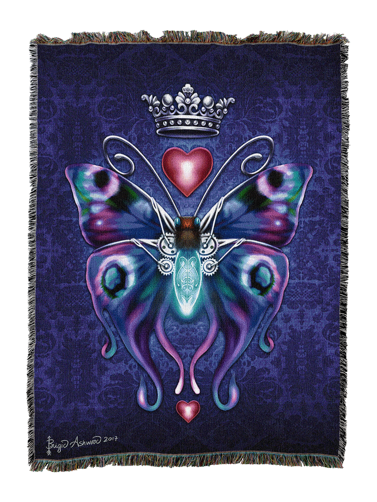 Steampunk Butterfly Crown Blanket