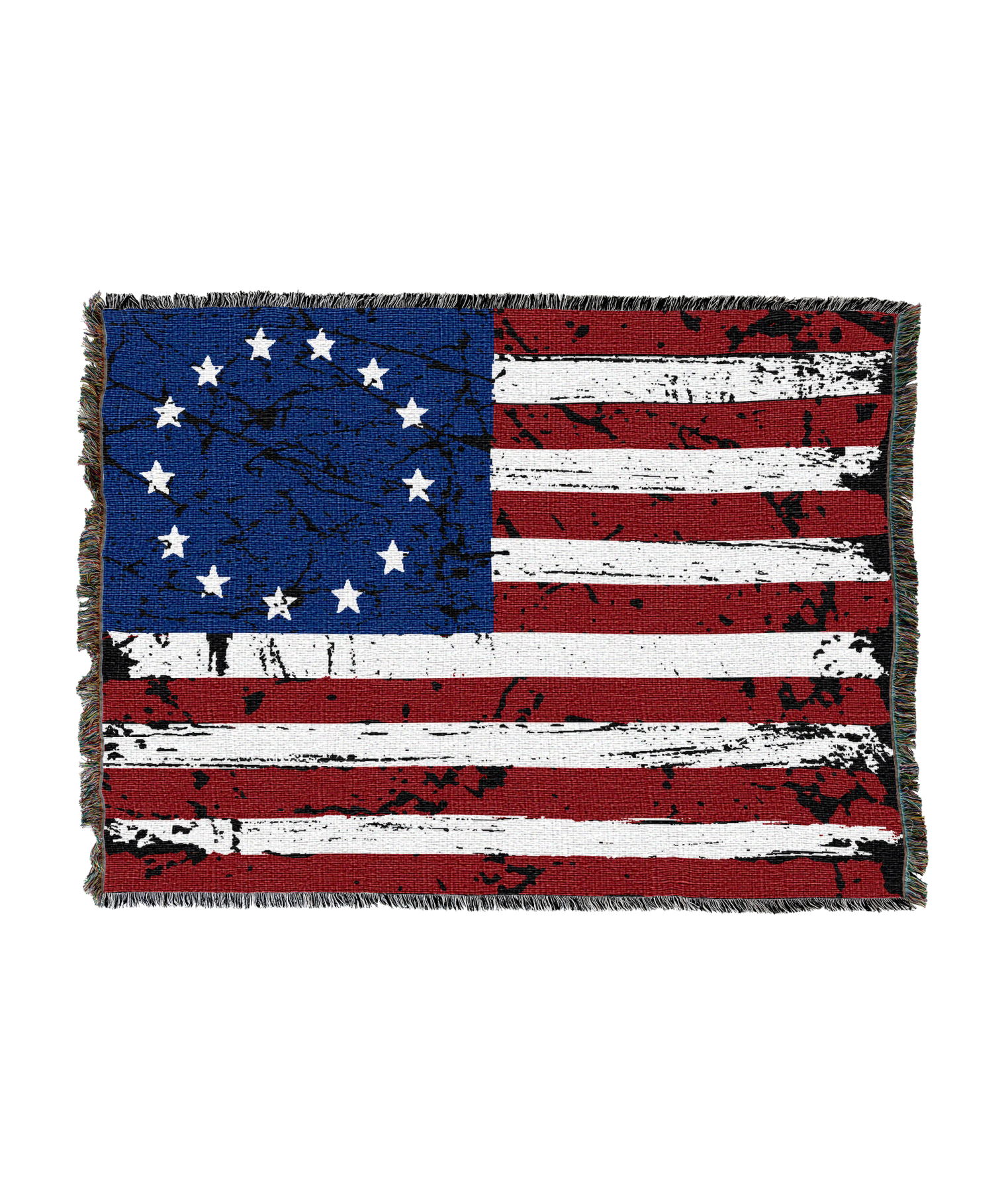 RWB Circle Stars Lg Flag Blanket
