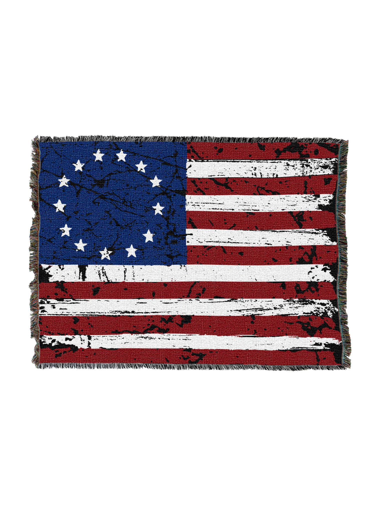 RWB Circle Stars Lg Flag Blanket