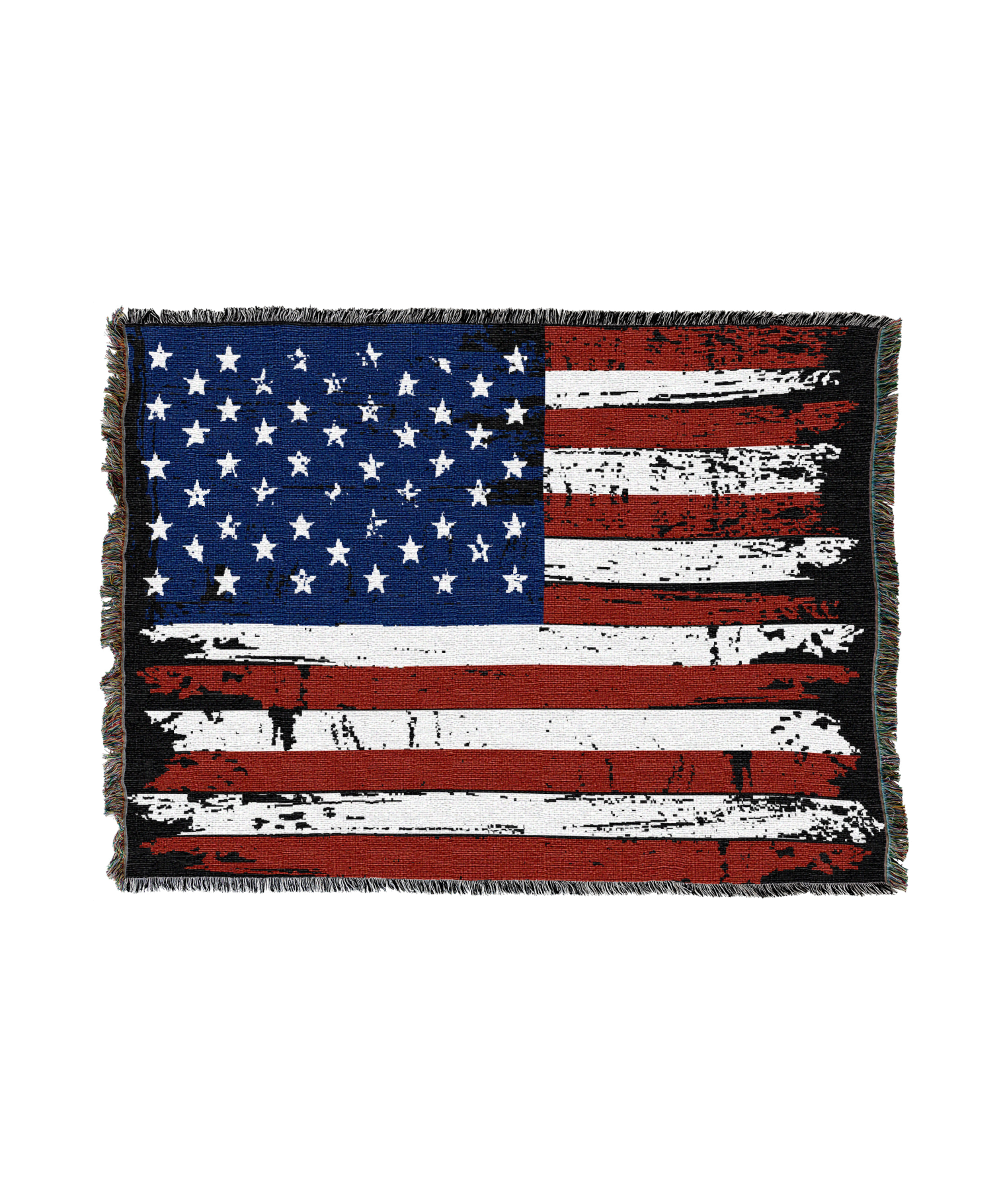 American Flag Distressed Blanket