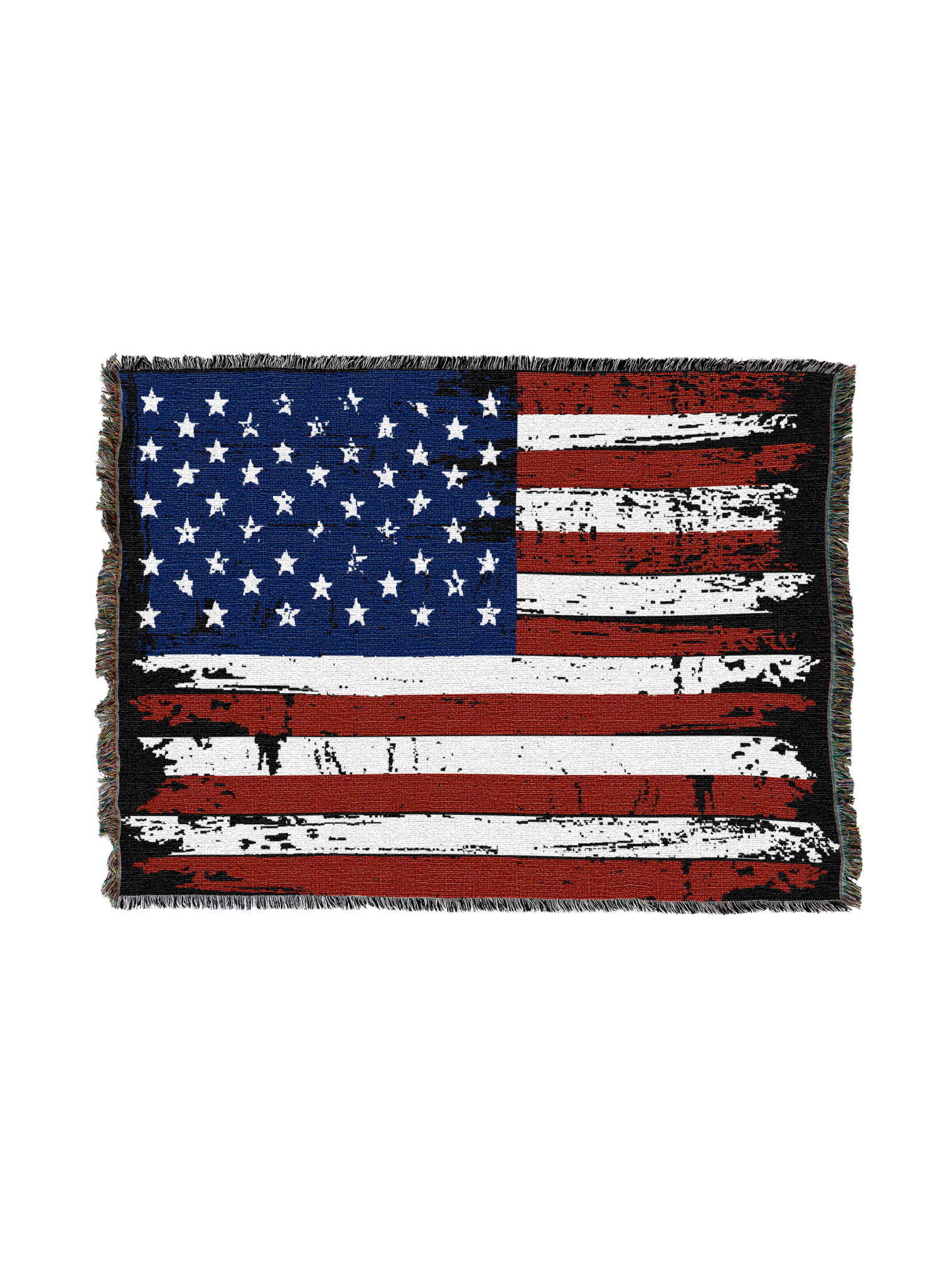 American Flag Distressed Blanket