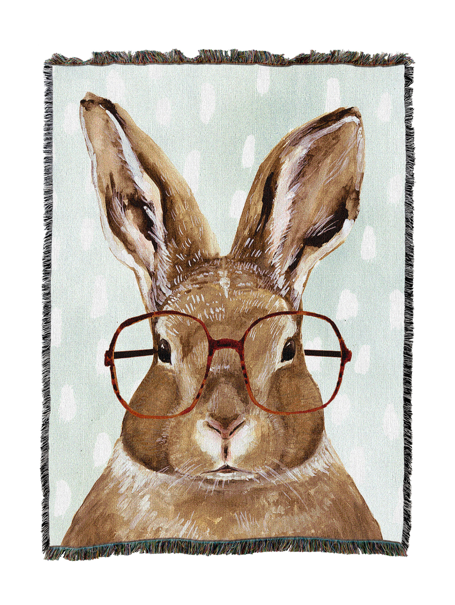 Bunny with Glasses Blanket
