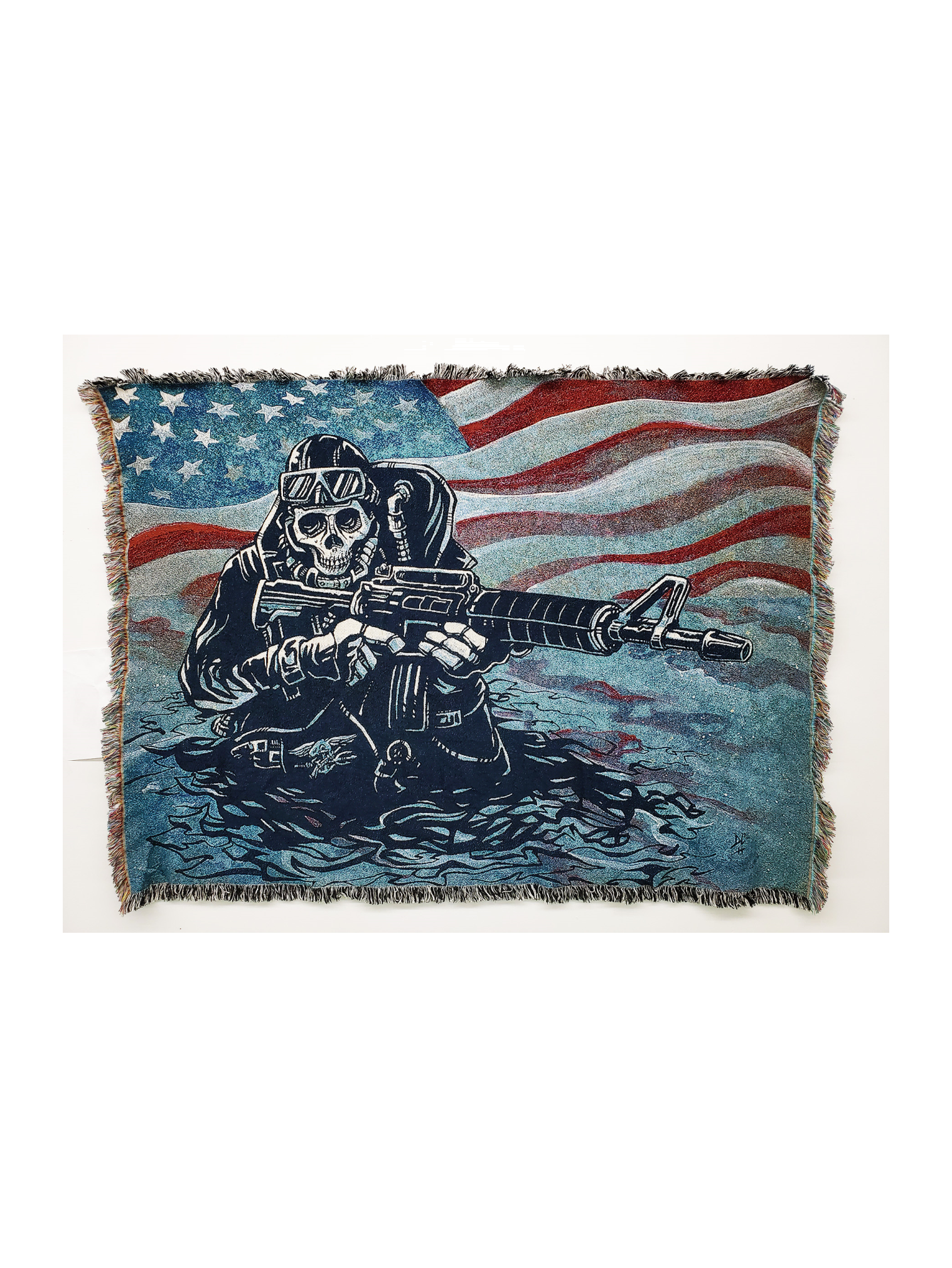 Us Navy Seal Skeleton Blanket