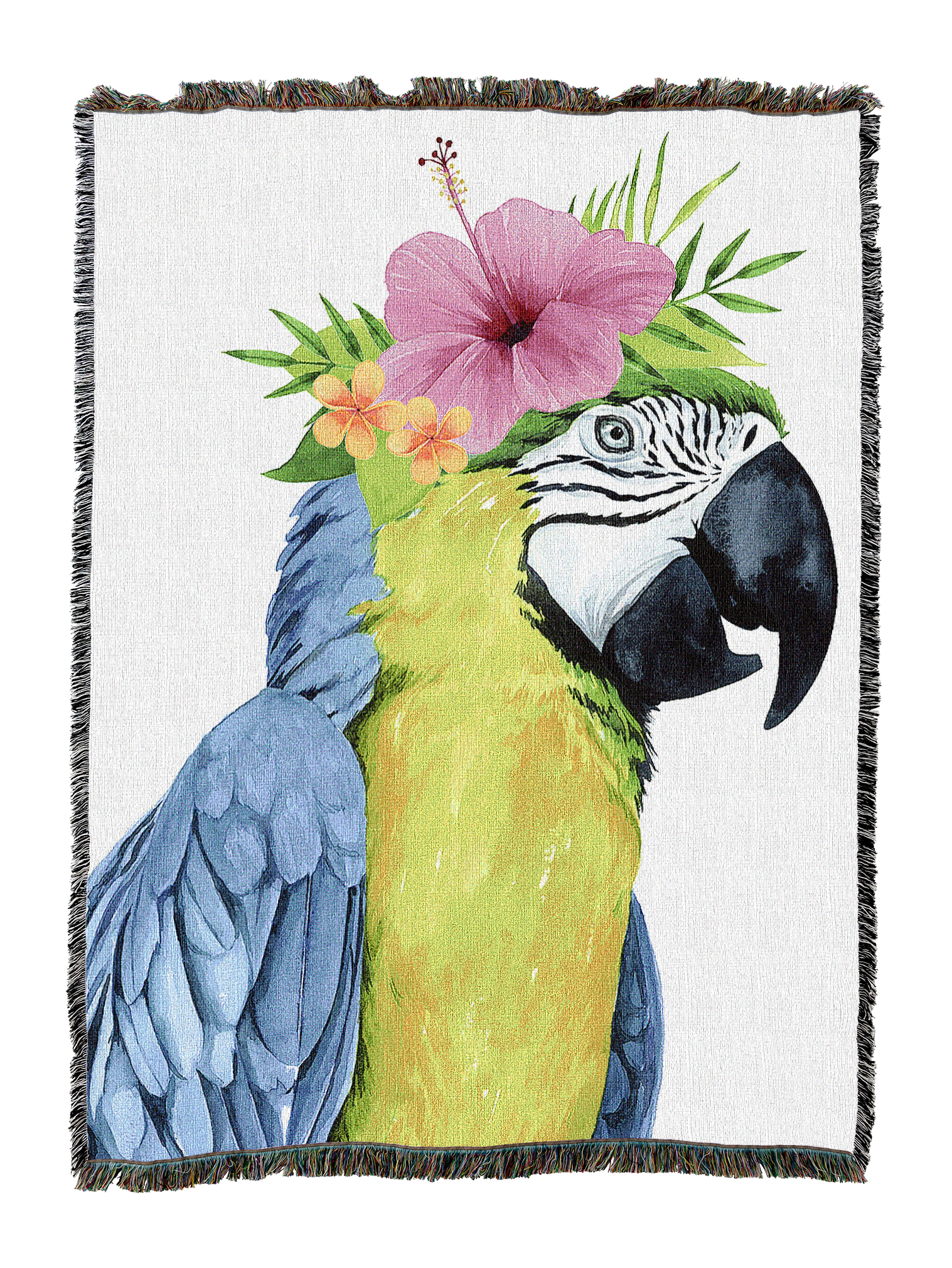 Parrot Flower Crown Blanket