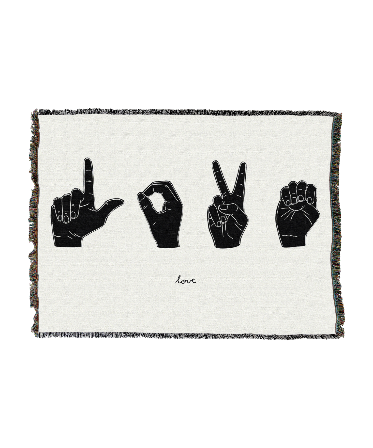 Sign Language Love Blanket