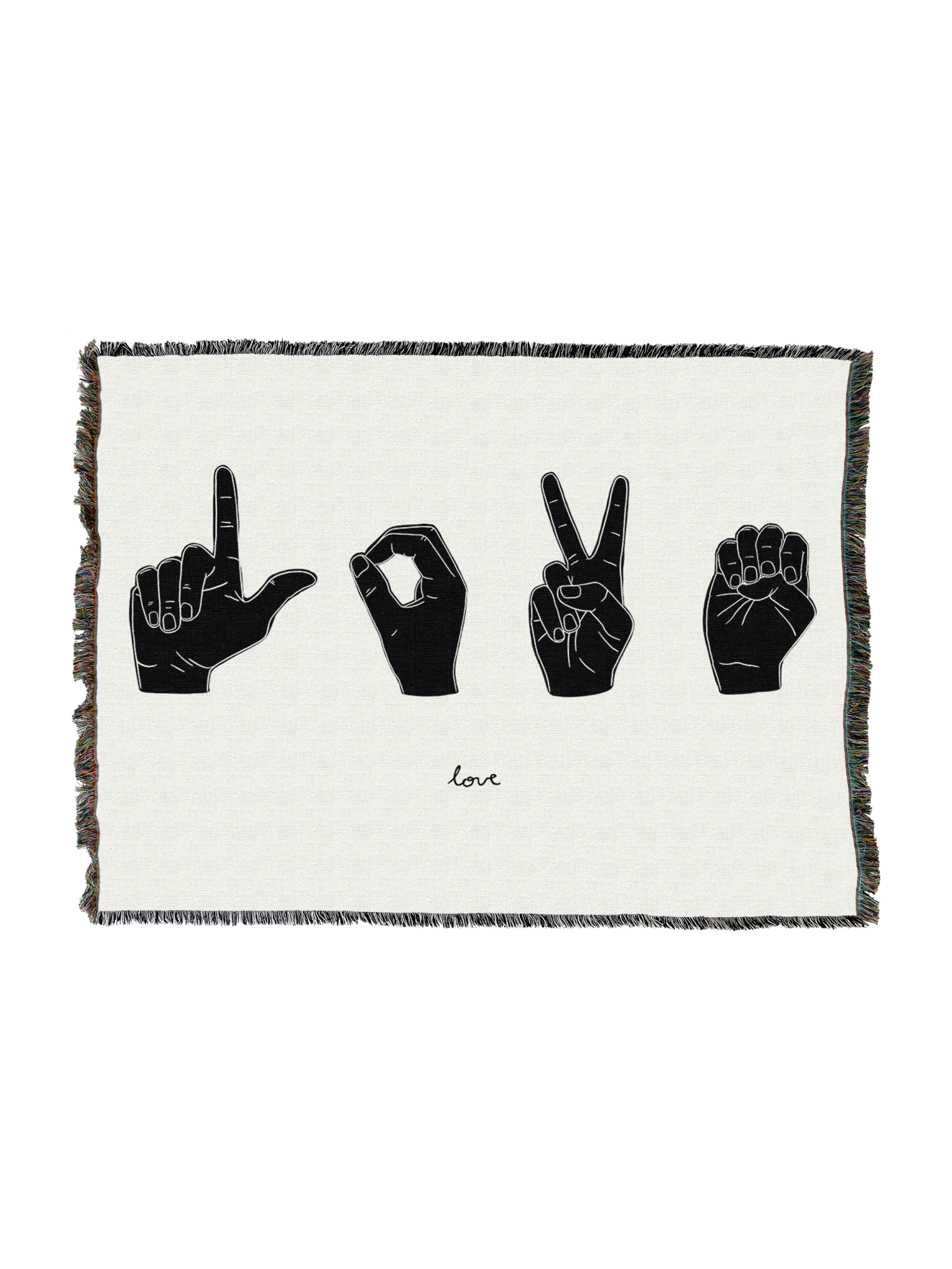 Sign Language Love Blanket