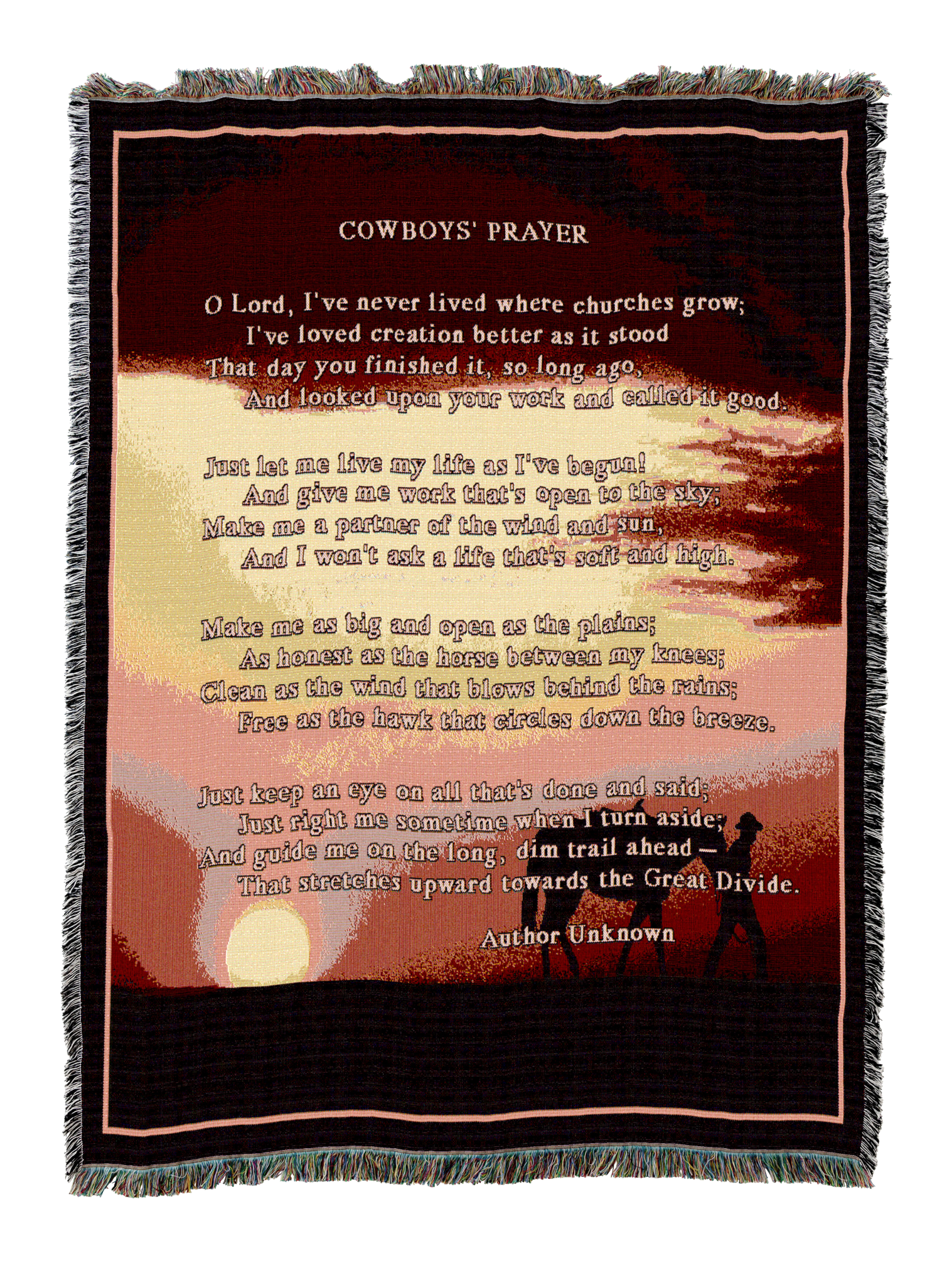 Cowboy Prayer Blanket