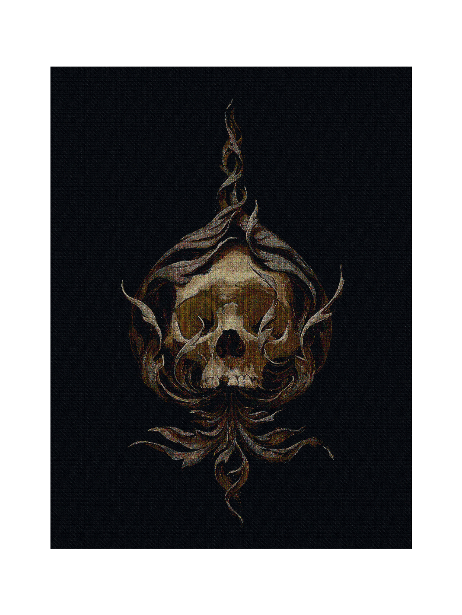 Carlos Torres Skull Black Bg Blanket